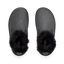 Top-down view of Weekend Olivia black boots with plush faux fur lining, water-resistant nubuck, and lightweight sole for comfort.