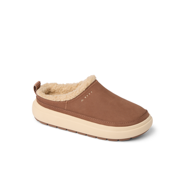 Weekend Low Brooke shoe facing left, cozy brown upper with plush lining, comfort-focused with arch support and durable sole
