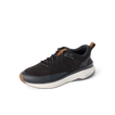 Reef Zuma black sneaker facing left with breathable knit upper, cushioned sole and flexible heel