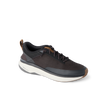 Reef Zuma black athletic sneaker facing right with breathable knit upper and cushioned sole