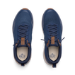Reef Zuma navy sneakers viewed from above, facing upward, with breathable knit uppers and cushioned footbeds