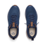 Reef Zuma navy sneakers viewed from above, facing upward, with breathable knit uppers and cushioned footbeds