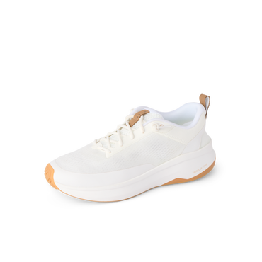 Reef Zuma white sneaker facing left with breathable knit upper and cushioned comfort