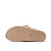 Vista Siena clog outsole close up with the toe facing left and heel right, showing durable wavy tread for comfort and traction