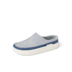 Rambler Mule grey slip on shoe facing left with soft terry lining and cushioned footbed