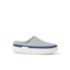 Rambler Mule grey comfort shoe shown in side profile facing right with plush lining and cushioned sole