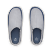 Rambler Mule gray mules facing upward, showing soft terry lining and cushioned footbeds from above