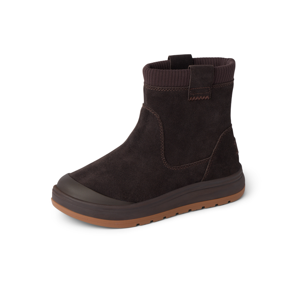 Campfire Ember brown women's boot facing left with cushioned comfort and durable outsole