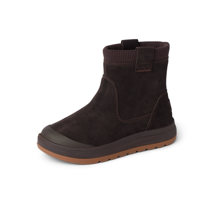 Campfire Ember brown women's boot facing left with cushioned comfort and durable outsole