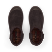 Campfire Ember brown clogs facing forward, shown from above with cushioned footbeds for everyday comfort
