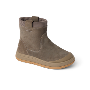 Campfire Ember footwear shown facing right in taupe with a textured collar and durable sole