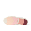 REEF Kickback shoe sole viewed from below with toe pointing left and cushioned wavy footbed