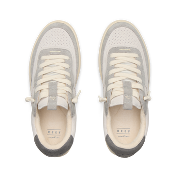 REEF Kickback sneakers viewed from above with toes facing upward and cushioned comfort for everyday wear