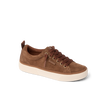 Lay Day Dawn sneaker facing right, brown suede with cushioned sole, designed for comfort and arch support in casual wear.
