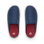 Rambler Kicker top view showing navy soft upper, cushioned memory foam footbed with red lining, and lightweight EVA sole for comfort