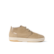 Del Mar Desert right facing leather and suede shoe with cushioned sole and easy entry heel