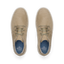 Del Mar Desert leather and suede shoes viewed from above, toes facing upward with cushioned footbeds