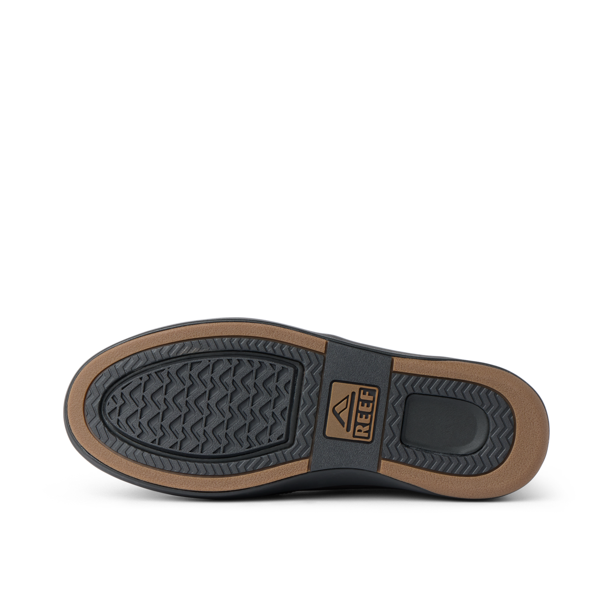 Bottom sole view of the Laguna Spiniker boot facing up, showing durable, water-friendly outsole with REEF traction design.
