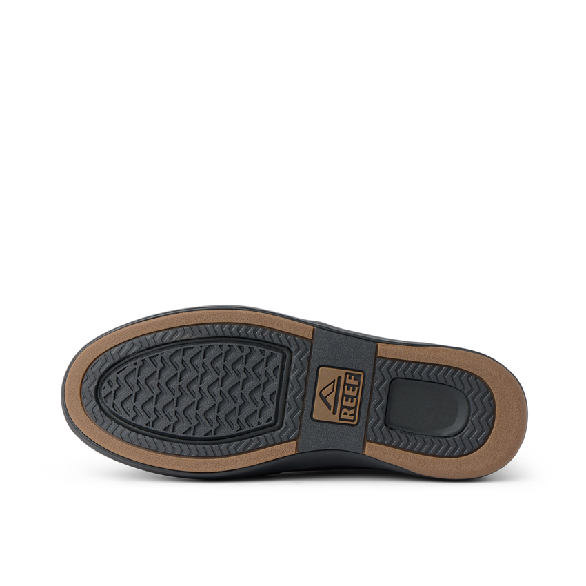 Bottom sole view of the Laguna Spiniker boot facing up, showing durable, water-friendly outsole with REEF traction design.