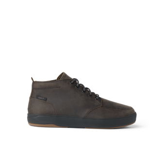 Laguna Spiniker brown waterproof leather mid-boot facing right with comfort-focused cushioning and arch support