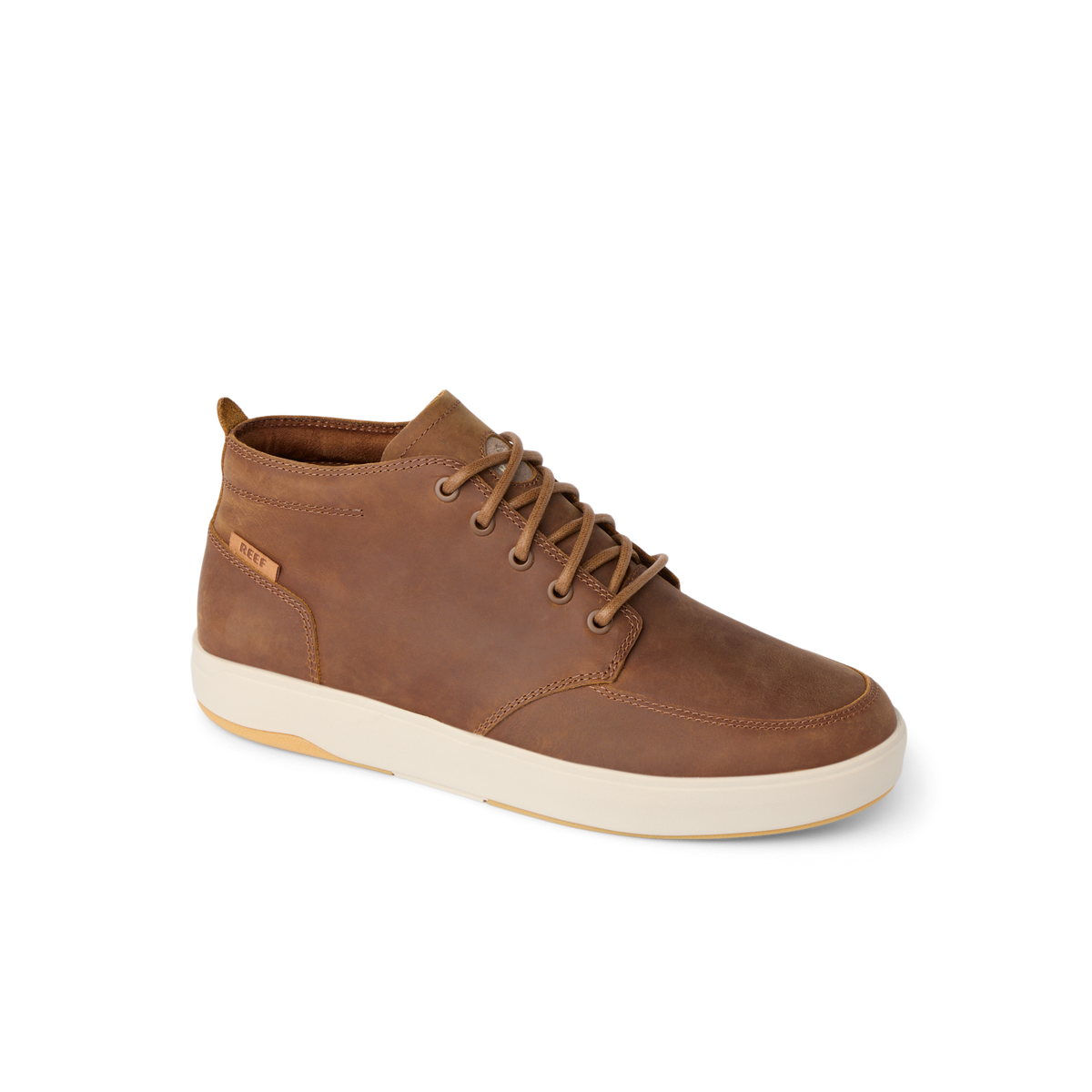 Laguna Spiniker right-facing mid-boot with brown waterproof leather, durable sole, and lace-up comfort design