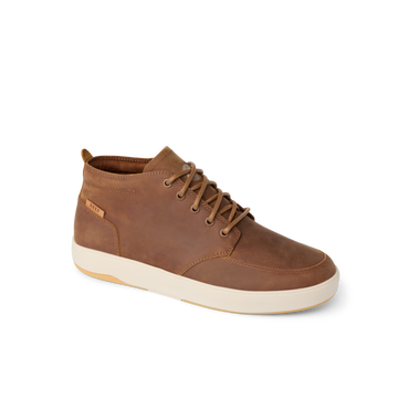 Laguna Spiniker right-facing mid-boot with brown waterproof leather, durable sole, and lace-up comfort design