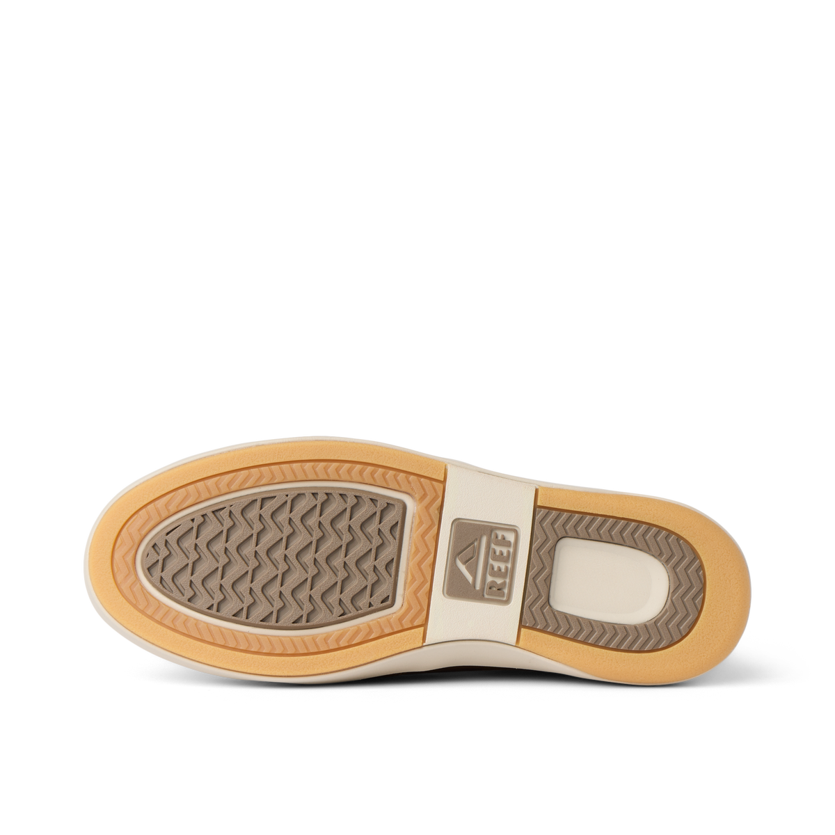 Laguna Spiniker outsole facing up with durable, water-friendly sole featuring REEF comfort and arch support design