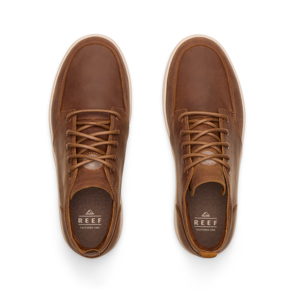 Laguna Spiniker top view of waterproof leather boots with laces, designed for comfort and durability by REEF.