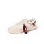 Side view of Palm X G-Papi sneaker in cream with red accents, featuring comfort cushioning and durable design for beach use.