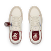 Top view of Palm X G-Papi shoes showing neutral color, lace-up design, and cushioned insoles for beach comfort.