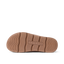 Vista Luxe Mariana outsole facing up, light taupe rubber sole with wave-inspired tread for durable beach-ready traction and comfort