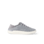 Reef Neptune gray knit sneaker facing right with cushioned sole and collapsible heel