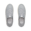 Reef Neptune gray knit shoes, toes facing upward, shown from above with cushioned footbeds and collapsible heels