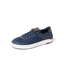 Laguna shoe facing left, navy blue breathable upper with white sole, men’s & women’s comfort sneaker for beach lifestyle.