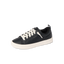 Lay Day Lite black sneaker shown from the side facing left with a cushioned sole for everyday comfort