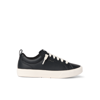 Lay Day Lite black sneaker facing right with cushioned sole for comfortable everyday wear