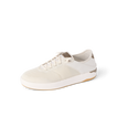 Right-facing white sneaker with mesh upper and cushioned sole, designed for comfort and beach-inspired wear.