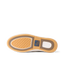 Bottom sole of a REEF shoe facing upward showing tread pattern and logo in tan, brown, and white colors.