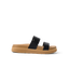 Vista Hi 2 sandal facing right with black vegan straps, cushioned platform, anatomical arch support, and lightweight comfort design