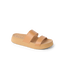 Vista Hi 2 sandal facing left with natural vegan straps, cushioned cork footbed, anatomical arch support, and lightweight platform sole