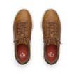 Del Mar Commuter brown leather shoes viewed from above with toes facing up