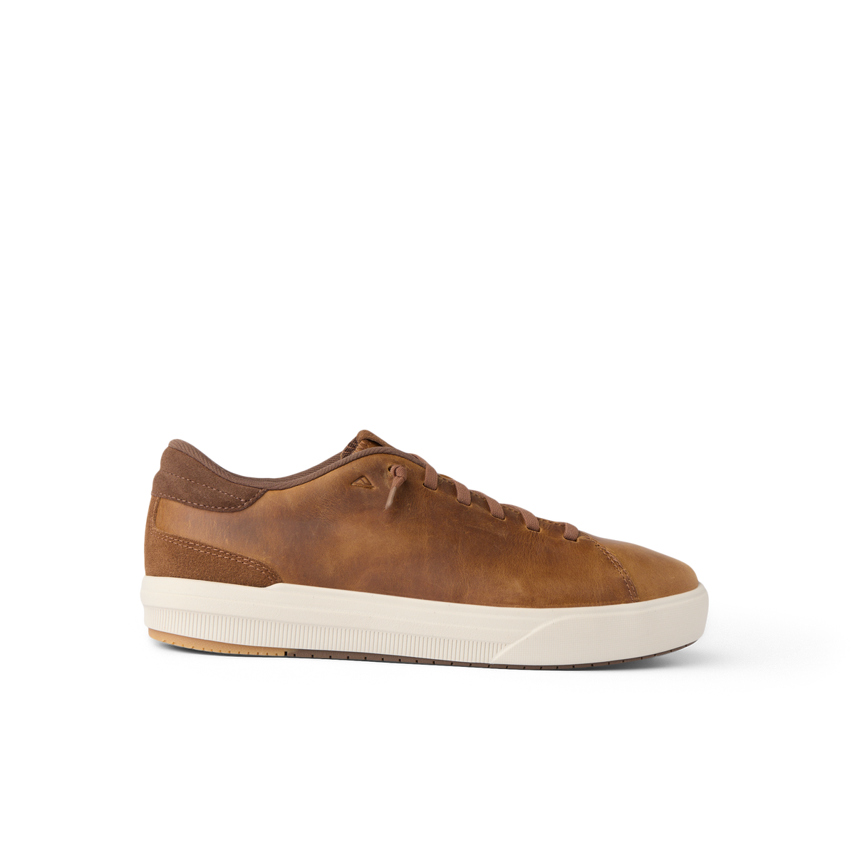 Del Mar Commuter brown leather shoe facing right with a cushioned sole and everyday comfort