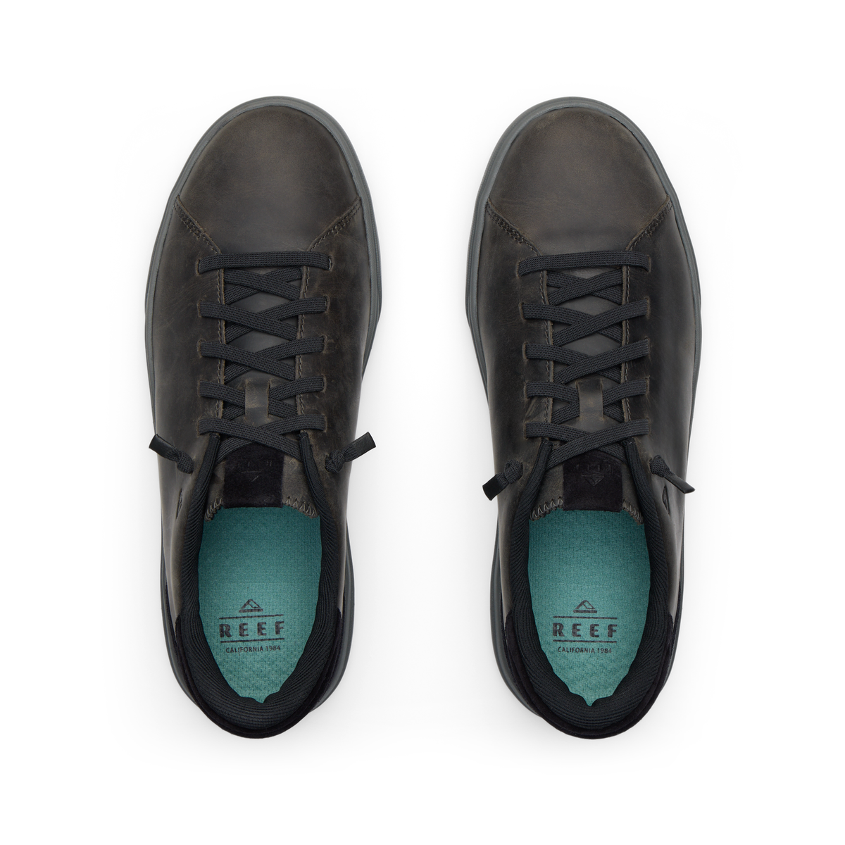 Del Mar Commuter leather sneakers viewed from above, facing forward