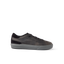 Del Mar Commuter mens leather sneaker facing right with cushioned sole and arch support