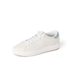 Del Mar Commuter white leather sneaker facing left with cushioned comfort