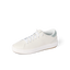 Del Mar Commuter white leather sneaker facing left with cushioned comfort