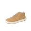 Del Mar Desert tan leather and suede shoe facing left with cushioned sole and arch support