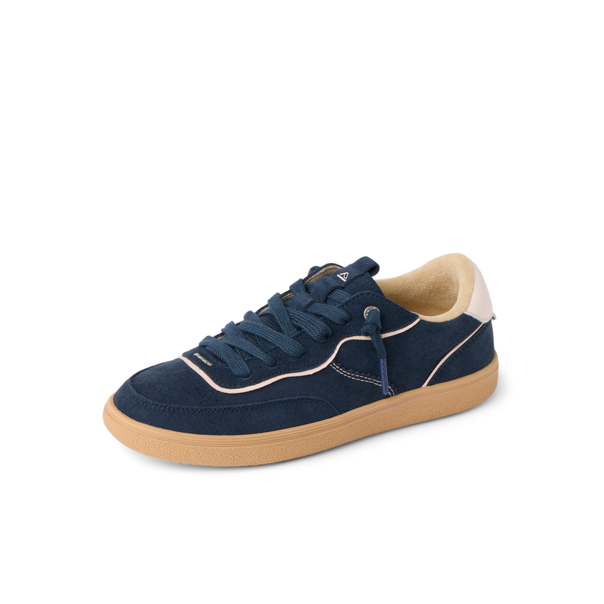REEF Kickback navy sneaker facing left with a cushioned sole for everyday comfort