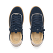 REEF Kickback sneakers viewed from above with toes facing upward and cushioned footbeds visible