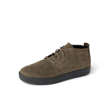 Del Mar Desert brown suede shoe facing left with cushioned comfort and arch support